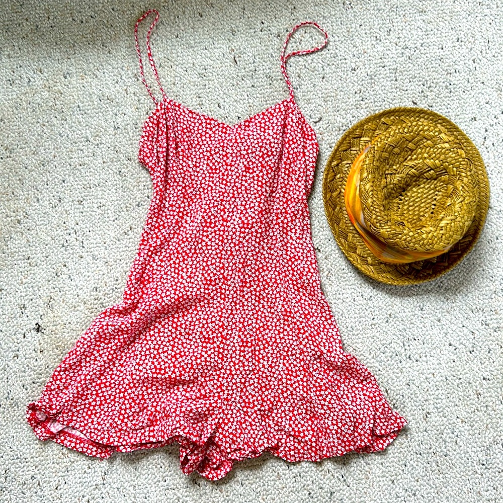 Summery Red Romper